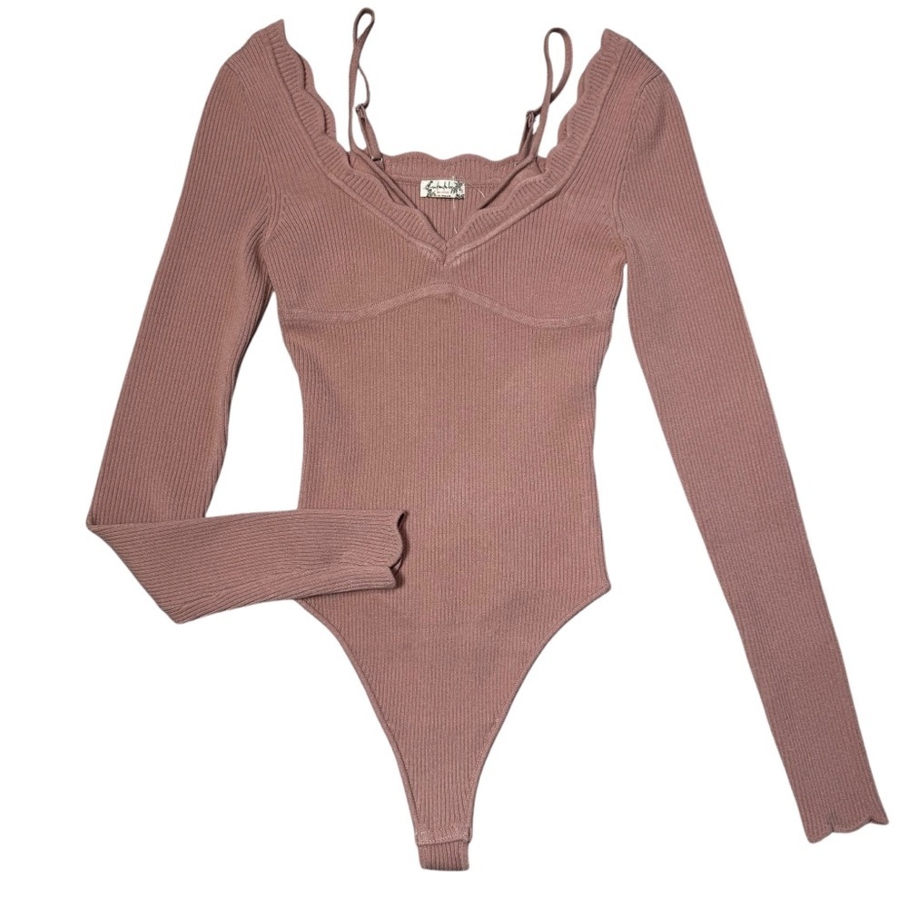 NWT New $98 Free People It Girl Dusty Rose Bodysuit Size XL